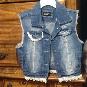 Jean tank top vest